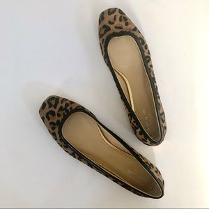 Kate Spade New York Leapord Print Ponyhair Flats